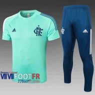 77footfr Survetement Foot T-shirt Flamengo bleu azur 2020 2021 TT02