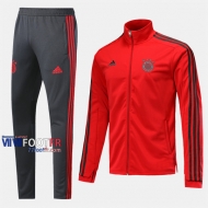 A++ Qualité Ensemble Veste Survetement Foot Bayern Munich Rouge 2019/2020 Nouveau