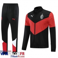 Coupe Vent - Sweat a Capuche AC Milan Noir rouge Homme 21 22 WK50