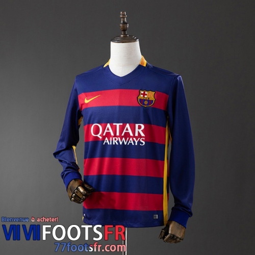 Retro Maillot De Foot Barcelone Domicile Homme Manche Longue 2015 16 FG855