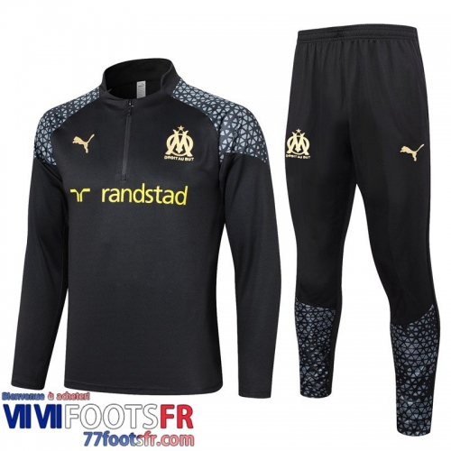 Survetement de Foot Marseille noir Homme 2023 2024 A96