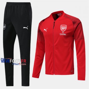 Promotion Ensemble Veste Survetement Foot Arsenal FC Rouge 2019/2020 Nouveau