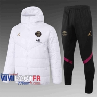 77footfr Veste - Doudoune Foot PSG Jordan blanc 2020 2021 C71
