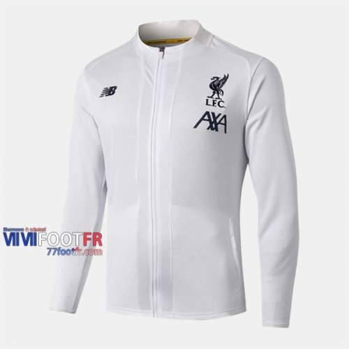 Boutique Veste Foot Liverpool Blanc 2019/2020 Nouveau Promo