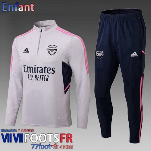 Survetement de Foot Arsenal gris Enfant 2022 2023 TK493