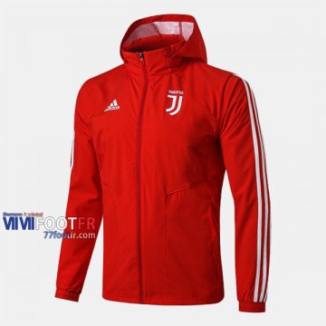 Boutique Veste Foot Coupe-Vent Juventus Rouge 2019/2020 Nouveau Promo