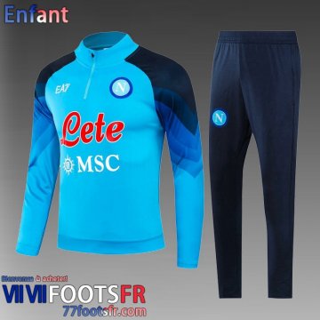 KIT: Survetement de Foot Naples bleu Enfant 2023 2024 TK700