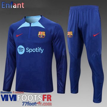 Survetement de Foot Barcelone bleu Enfant 2022 2023 TK510