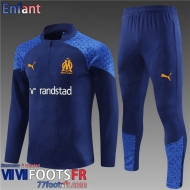 KIT: Survetement de Foot Marseille bleu marine Enfant 2023 2024 TK678