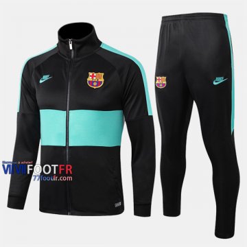 Parfait Ensemble Veste Survetement Foot FC Barcelone Noir/Vert Slim 2019/2020 Nouveau