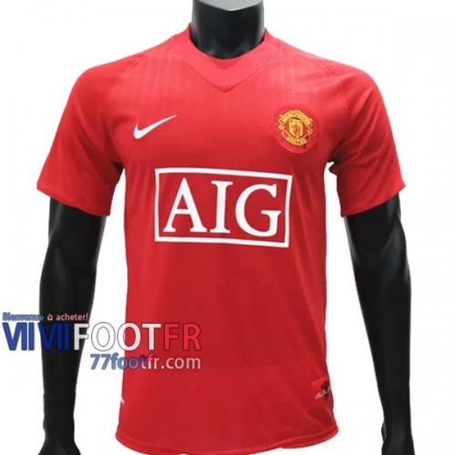 77footfr Retro Maillot de foot Manchester United Domicile 2007/2009