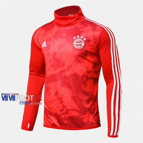 Les Nouveaux Replica Sweatshirt Foot Bayern Col Haut Rouge 2019-2020