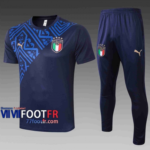 T-shirt de foot Italie 2020 2021 bleu marin C461#