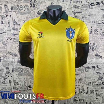 Retro Maillot De Foot World Cup Bresil Jaune Homme 1986 AG28