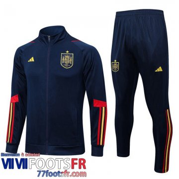 Veste Foot Espagne bleu marine Homme 2022 2023 JK636