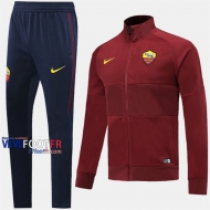 Aaa Qualité: Ensemble Veste Survetement Foot AS Rome Brown 2019-2020 Nouveau