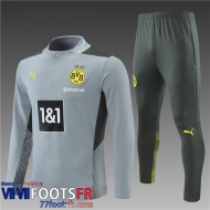 Survetement de Foot Dortmund BVB gris Enfant 21 22 TK126
