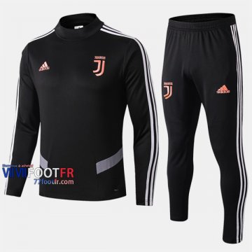 Parfait Ensemble Survetement Foot Juventus Noir/Gris 2019-2020 Nouveau