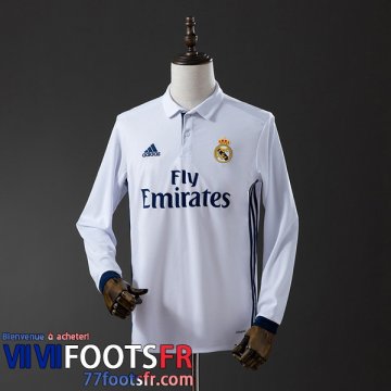 Retro Maillot De Foot Real Madrid Domicile Homme Manche Longue 16 17 FG961