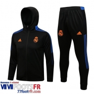 Veste Foot - Sweat A Capuche Real Madrid le noir Homme 2021 2022 JK186