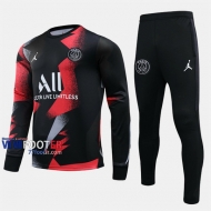 Parfait Ensemble Survetement Foot PSG Paris Saint Germain Jordan Noir Rouge 2019/2020 Nouveau