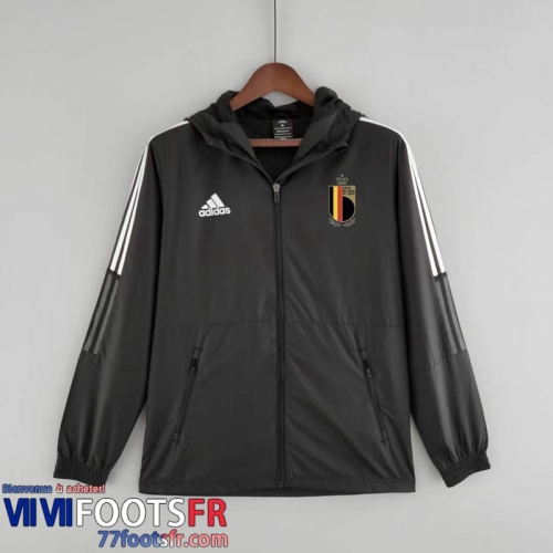 Coupe Vent - Sweat a Capuche Belgique Noir Homme 2022 2023 WK174