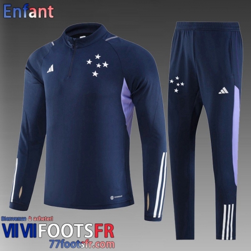 KIT: Survetement de Foot Cruzeiro bleu marine Enfant 2023 2024 TK702