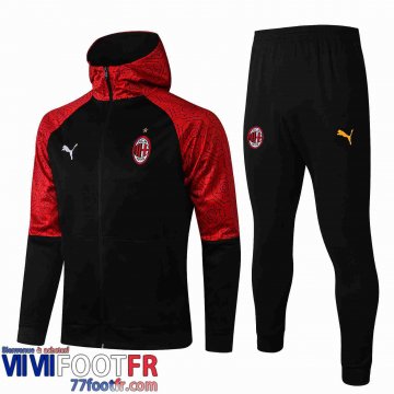 Veste Foot - Sweat a Capuche AC Milan noir 21-22 JK25