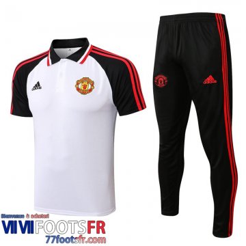 Polo foot Manchester United blanche Homme 2021 2022 PL292