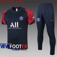 T-shirt PSG Paris Bleu foncé - Manches rouges C537es 20-21