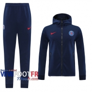 77footfr Veste Foot - Sweat a Capuche PSG Bleu foncE - 2020 2021 J139