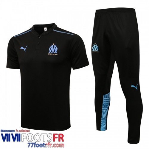 Polo foot Marseille le noir Homme 2021 2022 PL256