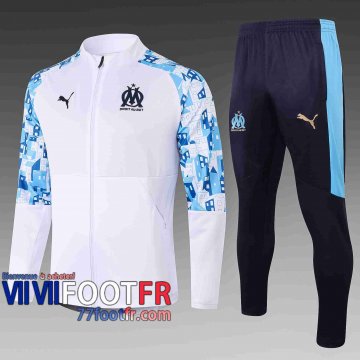 Veste de foot Olympique De Marseille blanc A354 20-21