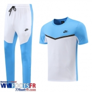 Survetement T Shirt Sport blanc bleu clair Homme 2022 2023 TG482