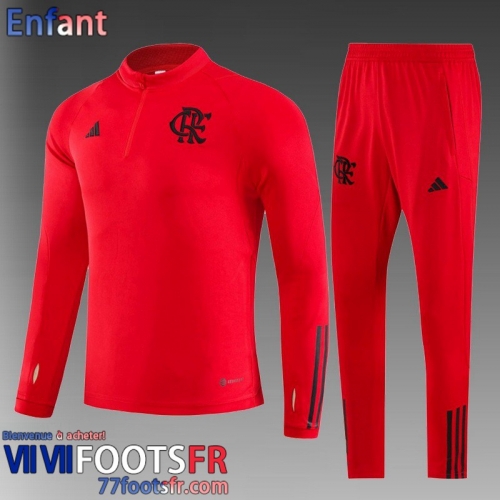 KIT: Survetement de Foot Flamengo rouge Enfant 2023 2024 TK703