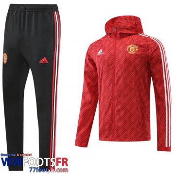 Coupe Vent - Sweat a Capuche Manchester United rouge Homme 2022 2023 WK104