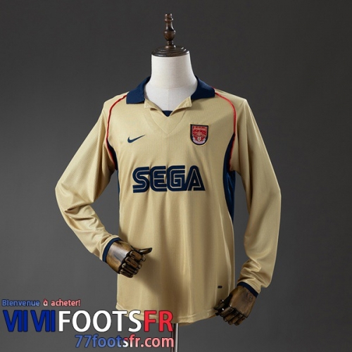 Retro Maillot De Foot Arsenal Exterieur Homme Manche Longue 01 02 FG1181