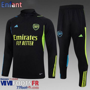 Survetement de Foot Arsenal noir Enfant 2023 2024 C32