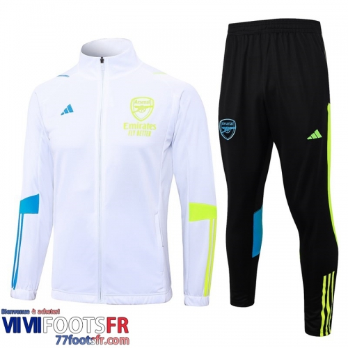 Veste Foot Arsenal Blanc Homme 2023 2024 B07