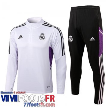 Survetement de Foot Real Madrid Blanc Homme 22 23 TG357