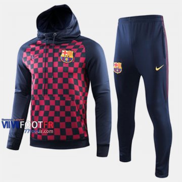 A++ Qualité Ensemble Veste A Capuche Survetement Foot FC Barcelone Bleu Royal 2019-2020 Nouveau