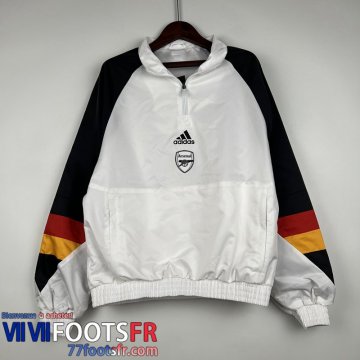 Coupe Vent Arsenal Blanc Homme 2023 2024 WK457