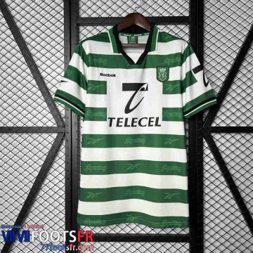 Retro Maillot De Foot Manche Longue Sporting Lisbon Domicile Homme 99/00 FG828