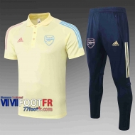 Polo de foot Arsenal 2020 2021 Jaune C519#