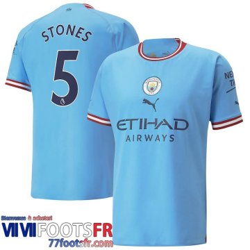 Maillot De Foot Manchester City Domicile Homme 2022 2023 Stones 5