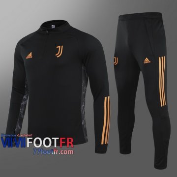 77footfr Survetement Foot Juventus noir - Fermeture eclair courte 2020 2021 T26