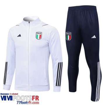 Veste Foot Italie Blanc Homme 2023 2024 JK699