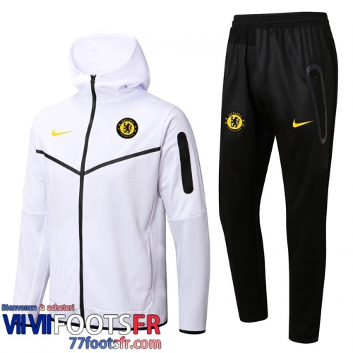 Veste Foot - Sweat A Capuche Chelsea Blanc Homme 2022 2023 JK344
