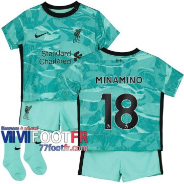 77footfr Liverpool Maillot de foot Minamino #18 Exterieur Enfant 20-21