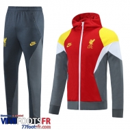 Veste Foot - Sweat A Capuche Liverpool Homme Gris rouge 2021 2022 JK111